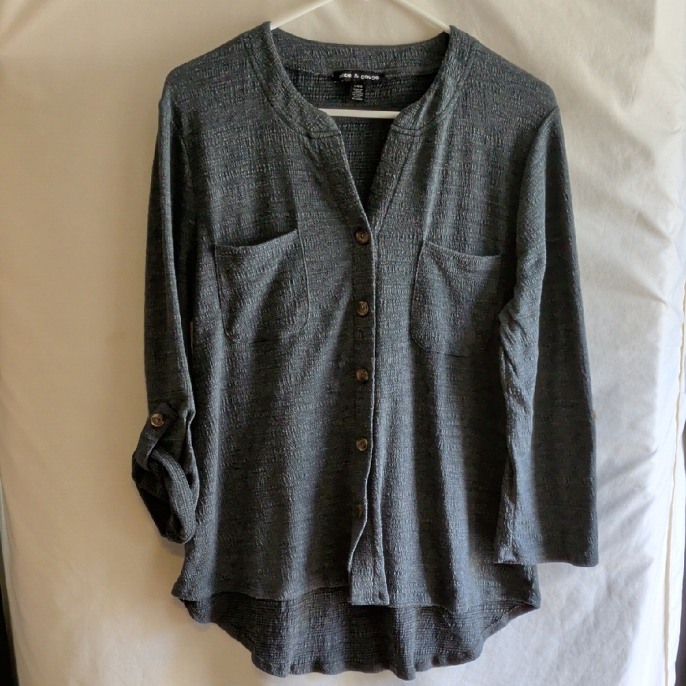 Cable & Gauge Textured Knit Top